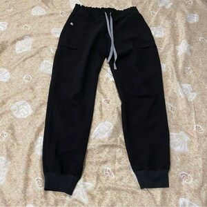 FIGS Women's High Waisted Zamora Jogger Scrub Pants Black 2376 Size Small